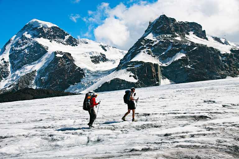 Trekking in den Walliser Alpen: Am Oberen Theodulgletscher