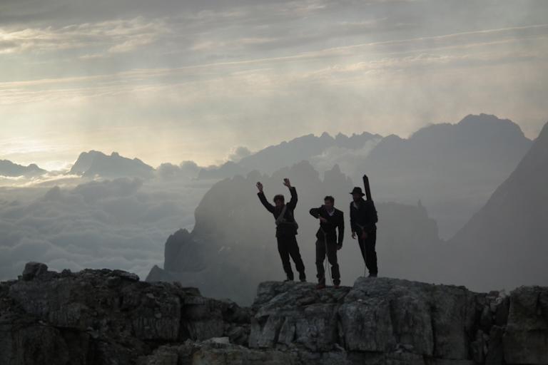 Nachgestellte Szene der Erstbesteiger
