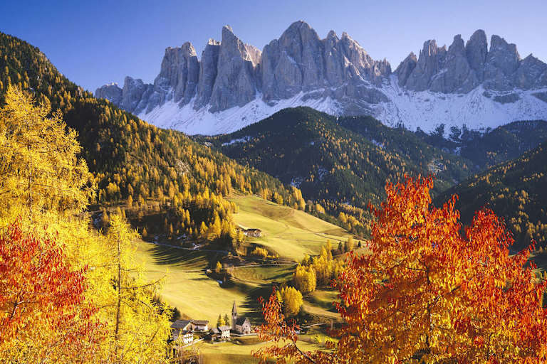 Geislerspitzen Dolomiten Herbst