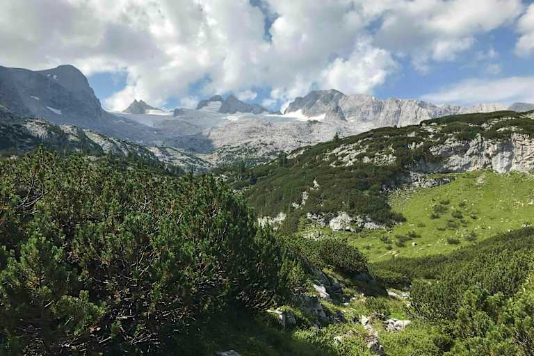 Blick auf das Dachsteinmassiv