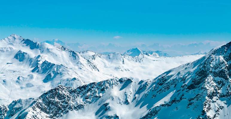 Ausblick vom Gaislachkogel in Sölden