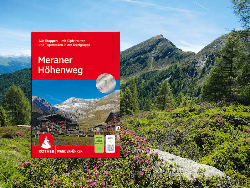 Der Rother Wanderführer „Meraner Höhenweg“.