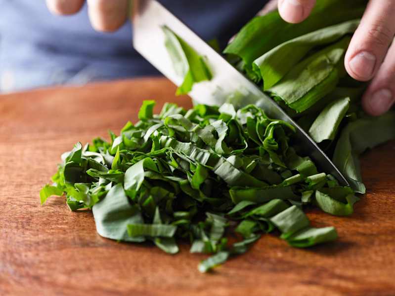 Gebratene Bärlauch-Feta-Knödel