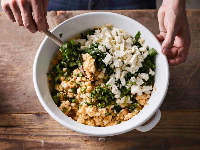 Gebratene Bärlauch-Feta-Knödel