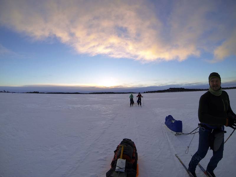 Skiwandern Inarisee Lappland