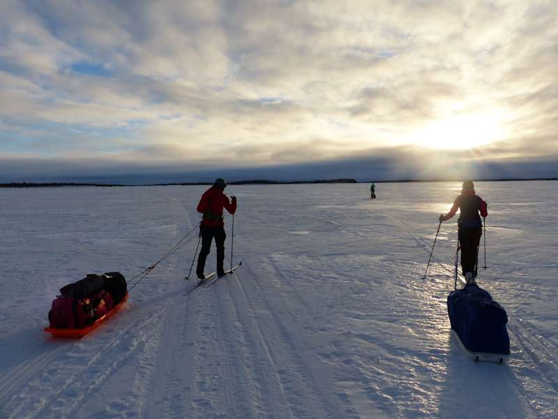 Skiwandern Inarisee Lappland
