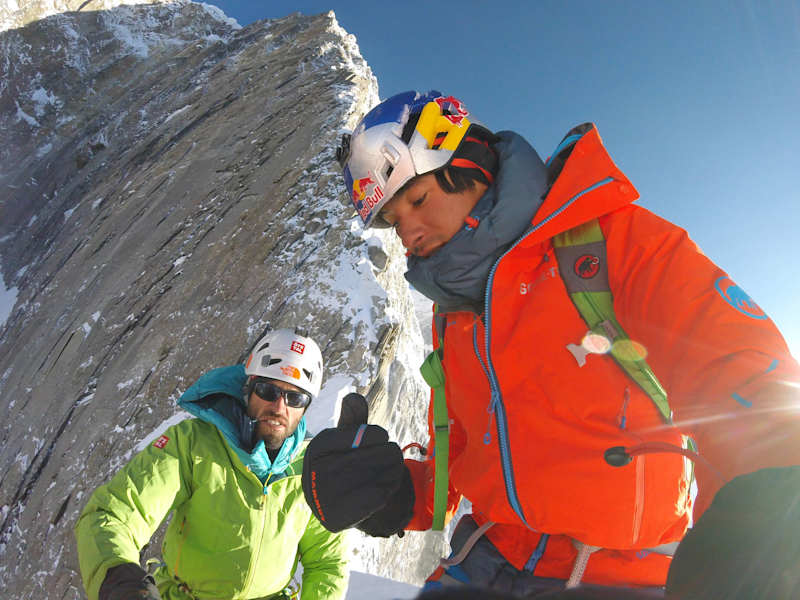 Hansjörg Auer and David Lama an der Annapurna III in Nepal, April 2016