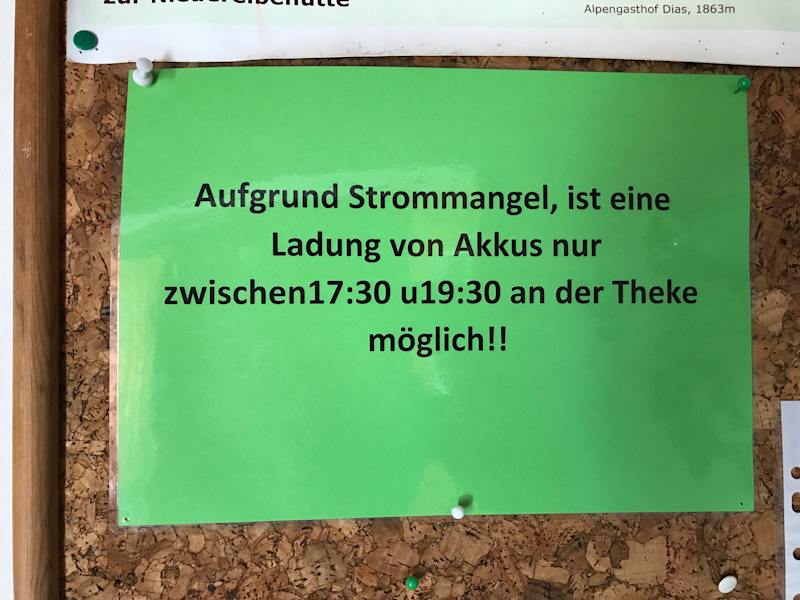 Strom nicht in unbegrenzter Menge zur Verfügung