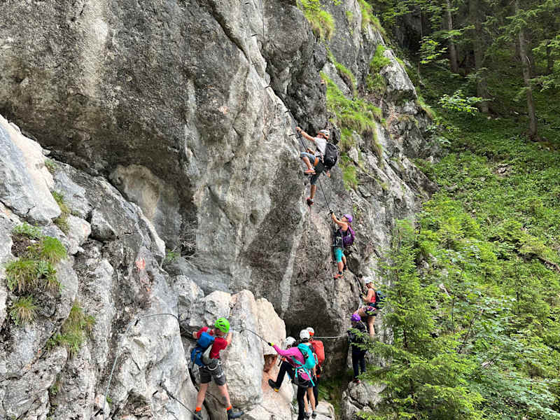 Klettersteig in der Silberkarklamm
