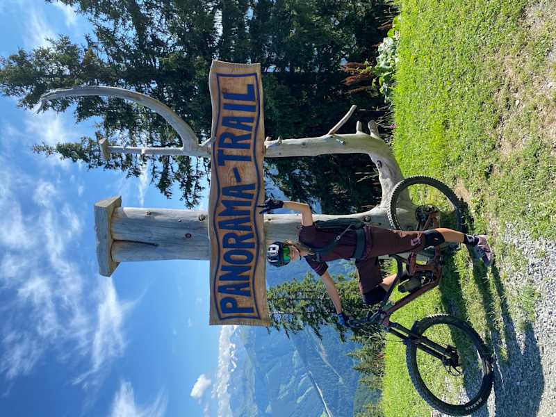 Am Start des Panorama-Trails in Saalbach