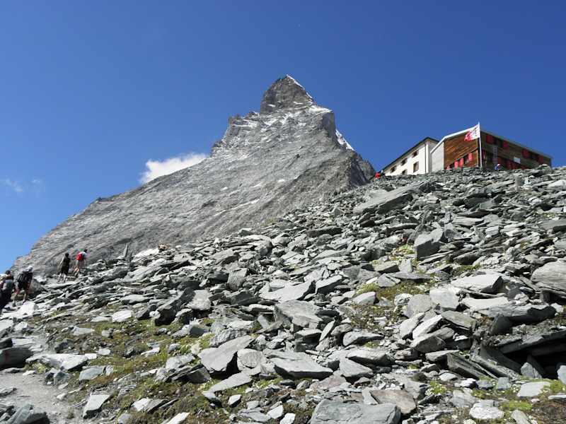 Die Hörnlihütte am Matterhorn