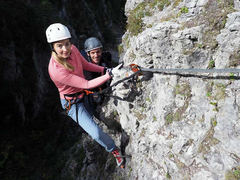 Beste Bedingungen im Rosina-Klettersteig