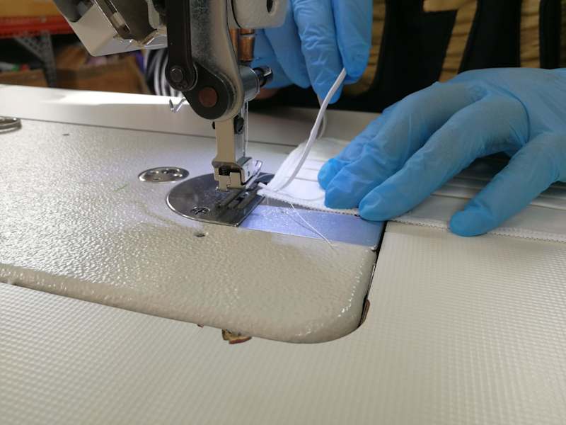 Näharbeiten am Oberalp-Standort Montebelluna