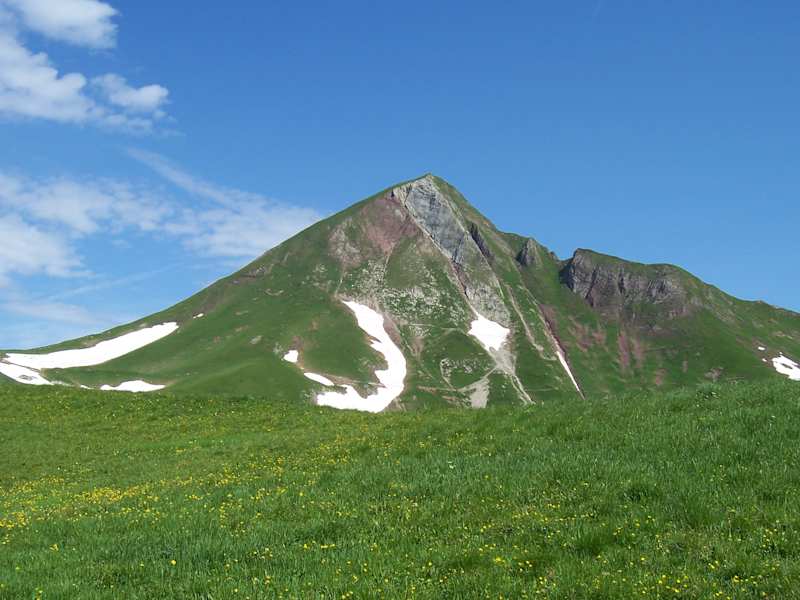 Die Rothornspitze (2.393 m) in den Allgäuer Alpen in Tirol