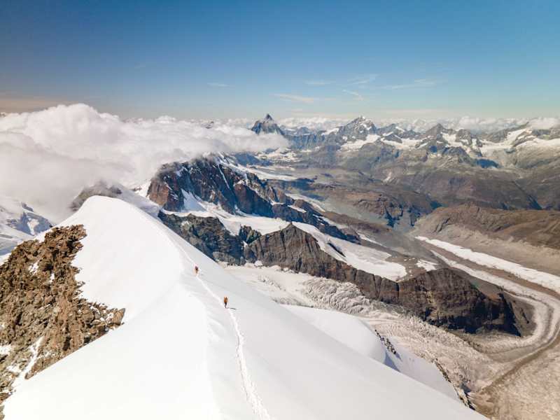 Blick aufs Matterhorn vom Liskamm-Gipfelgrat