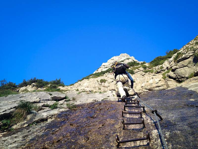 Der erste Klettersteig auf dem Weg zur Zugspitze  