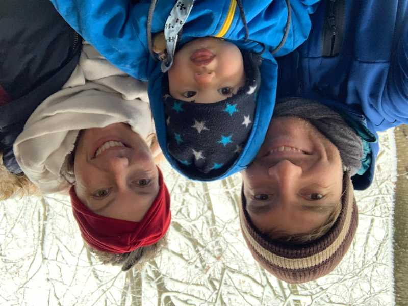 Julian Paschinger mit Partnerin Christine und Söhnchen Tobias