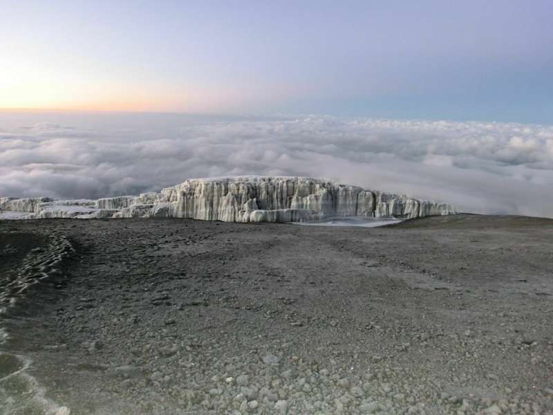 Ein Teil der Southern Icefields, einem der Gletscher am Kibo