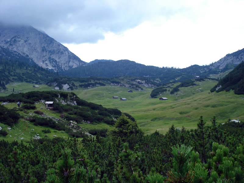 Panorama in den Berchtesgadener Alpen in Bayern