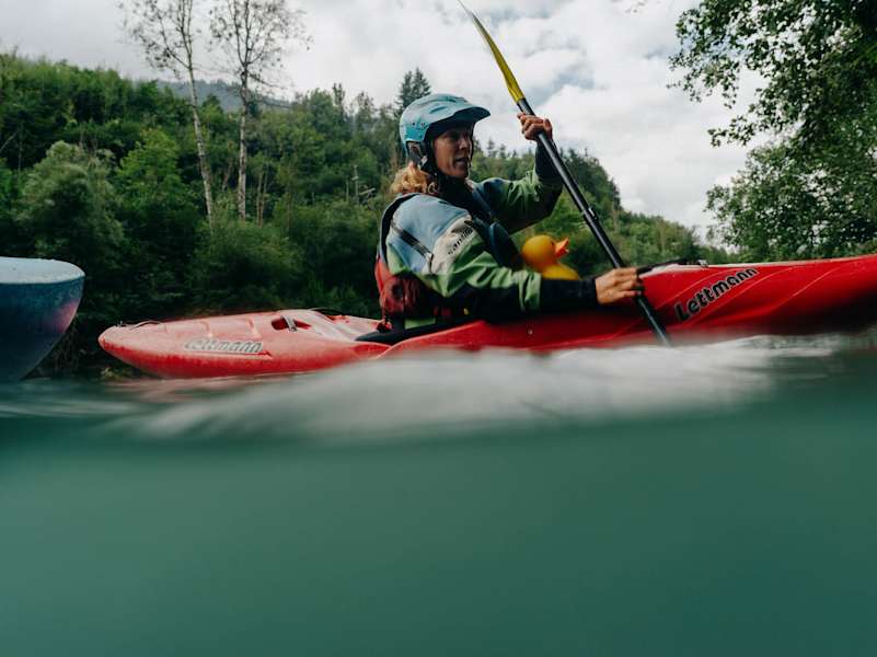 In Begleitung – die Rheinschlucht sollte als Anfänger nur in Begleitung von Profis befahren werden.