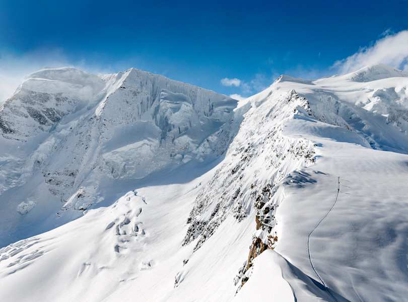 Skitourengeher in den Bernina-Alpen