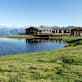 Das Bergrestaurant Alpe Foppa mit See