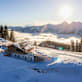 Panorama von der Unternberg Alm im Winter