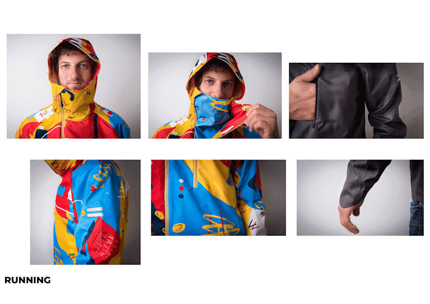 Detailansicht Sportjacke Modell Laufen
