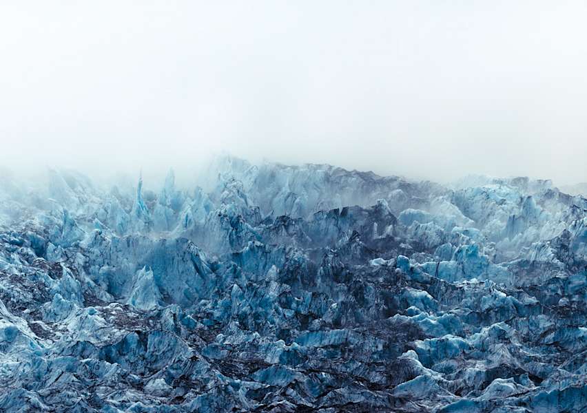 Gletscherzunge Svinafell Gigantische Eismassen des Svinafell Gletschers im Skaftafell Nationalpark