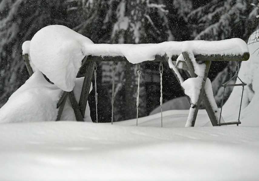 Dieser Spielplatz in der Ramsau am Dachstein wird wohl erst im Frühjahr wieder benutzbar werden