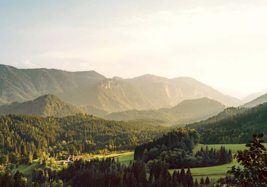 Märchenhafter Ausblick auf das Mariazellerland.