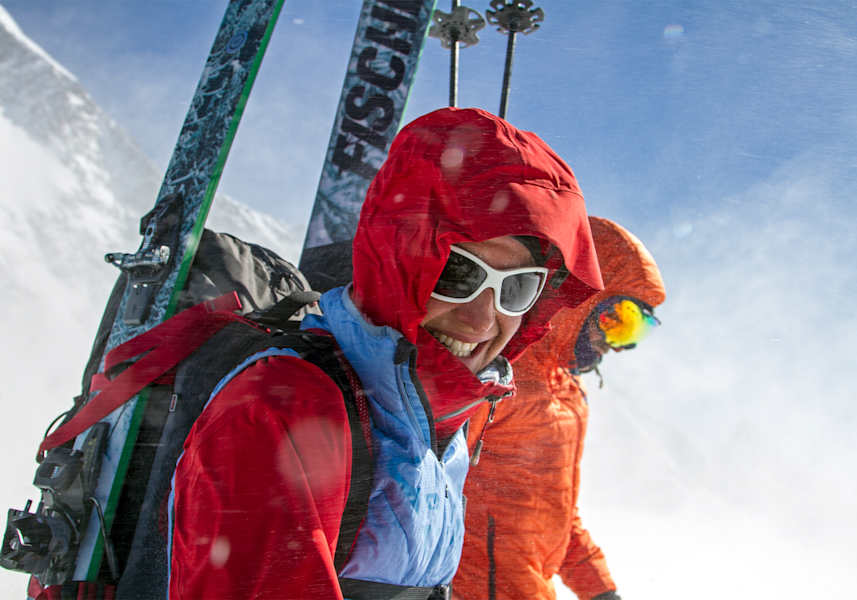 Trotz Wind gibt es etwas zu lächeln.