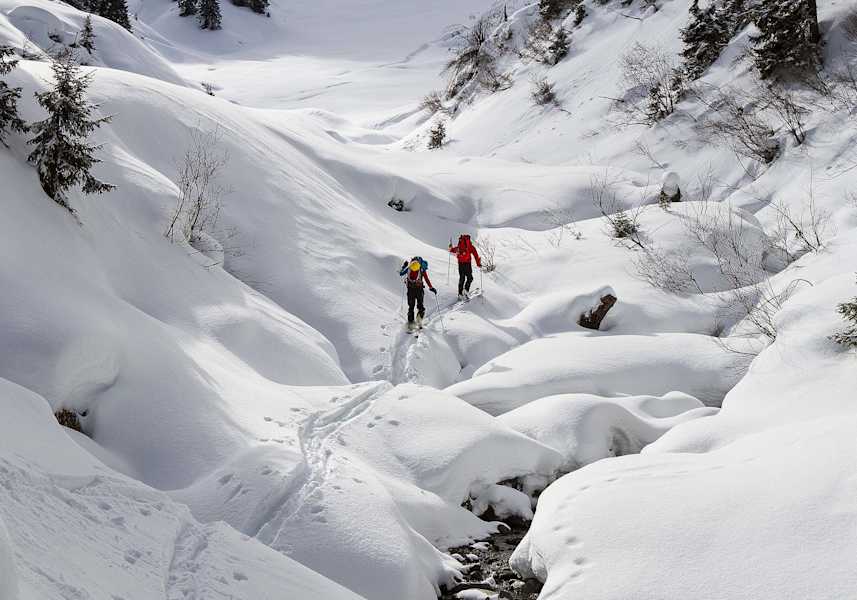 Aufstieg entlang des Wildalmbachs.