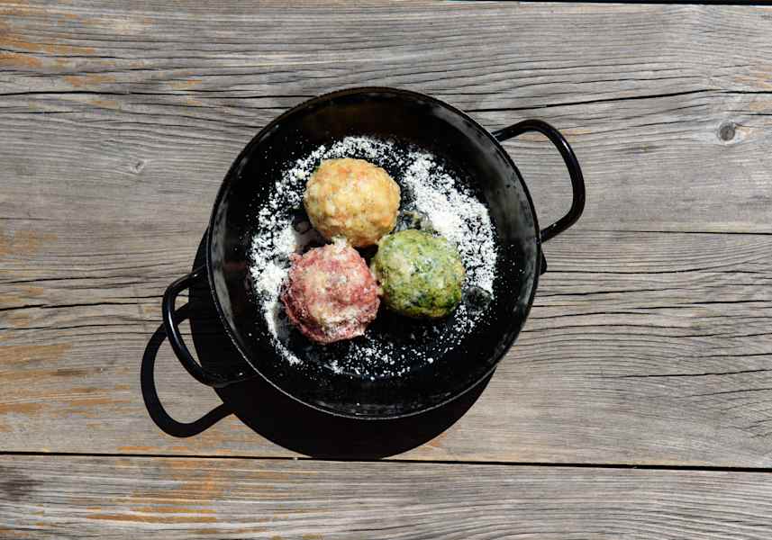 Ein Knödel Potpourri im Pfandl. 