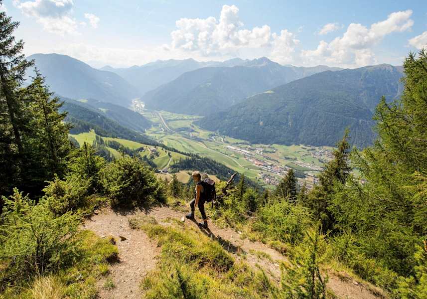 Blick auf Sterzing zu Beginn der Strecke