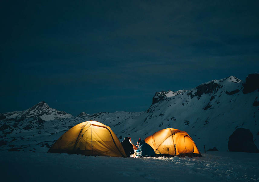 Die Zelte unter dem Sternenhimmel