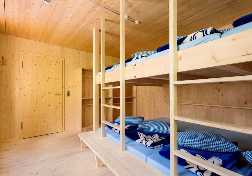 Das helle, moderne Schlaflager.