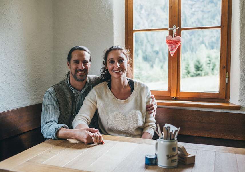 Die Wirtsleute des Wimbachschlosses.