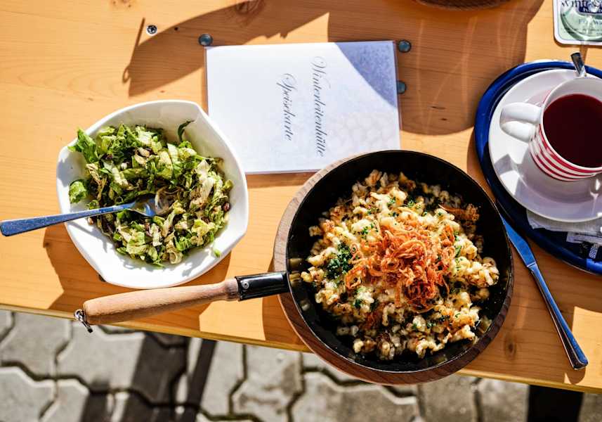 Frische Kasnocken aus dem Pfannerl.