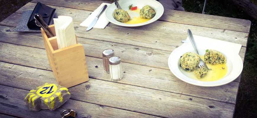 Spinatknödel auf der Kerschbaumer Alm
