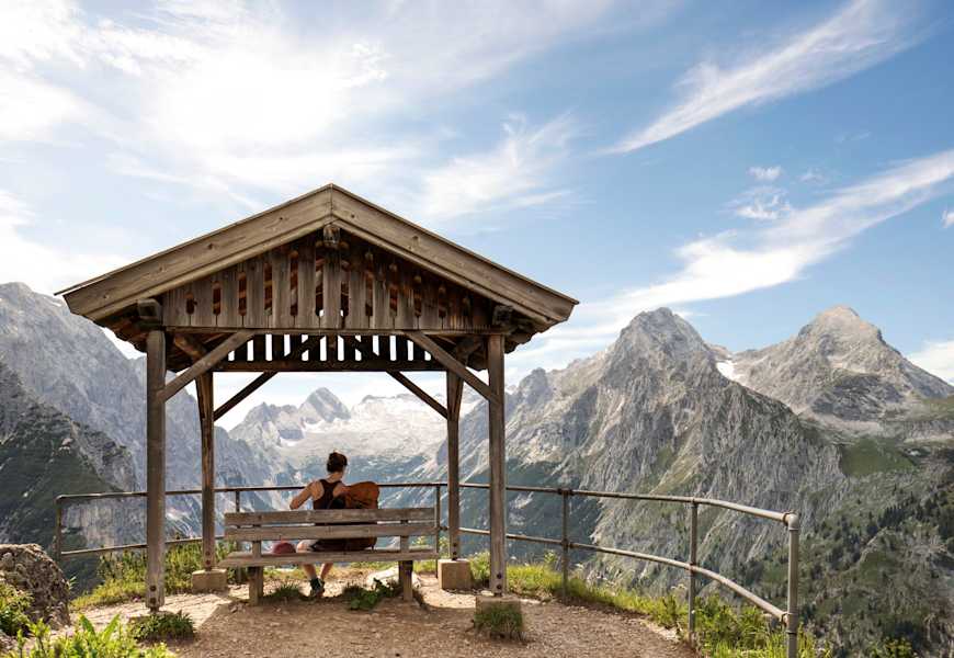 Blick auf Rheintal, Hochblassen und Alpspitz