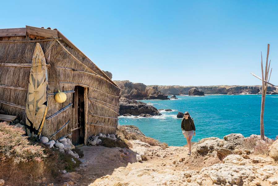 Hütte entlang des Fishermen’s Trail in Portugal