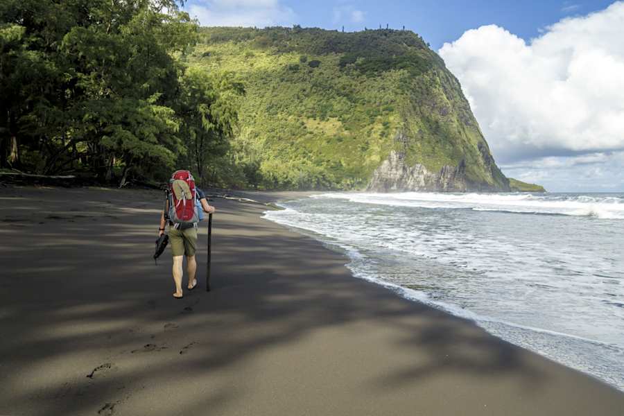 Schwarzer Strand Waipi'o Valley