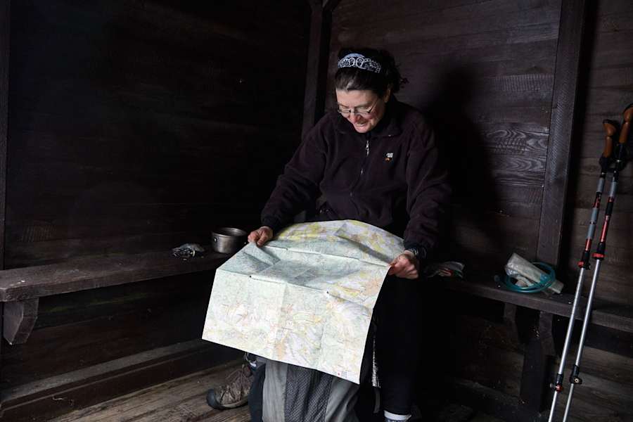 Christine Thürmer unterwegs beim Wandern