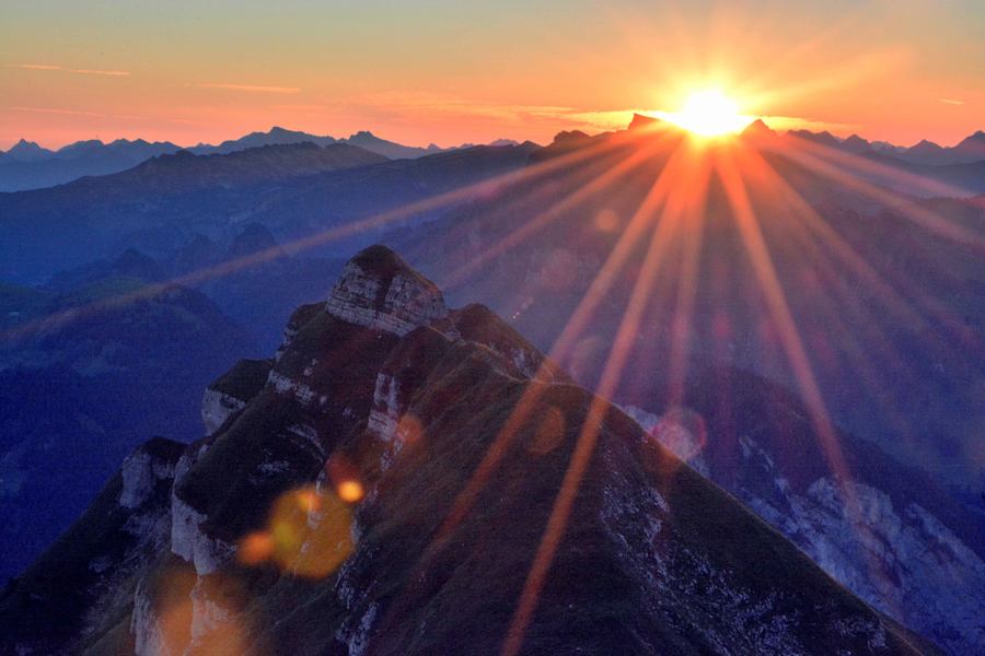 Blick von der Kanisfluh (2.044 m) in Vorarlberg