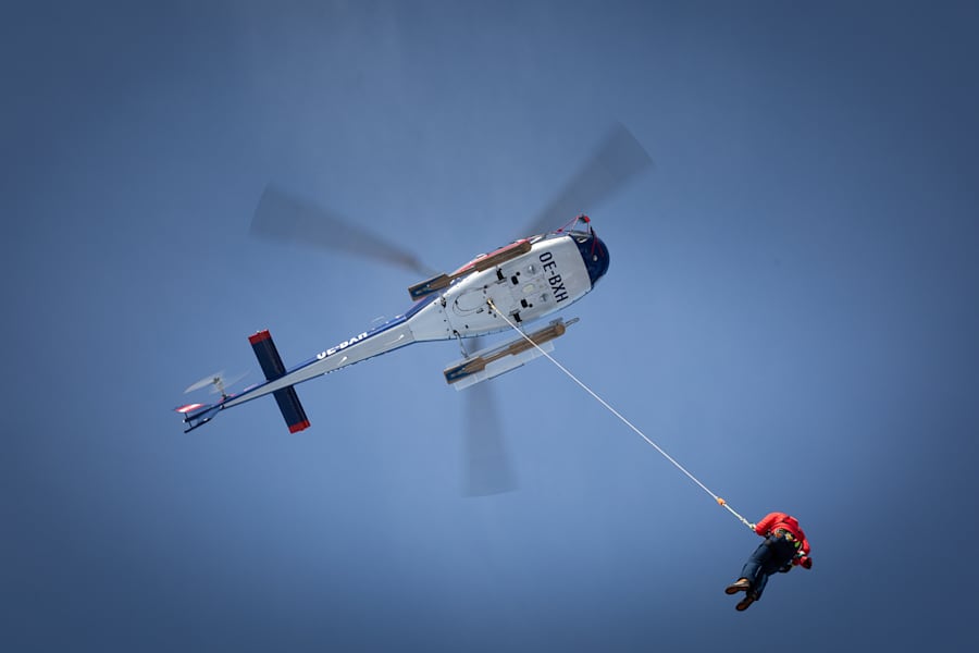 Hubschrauber-Bergung