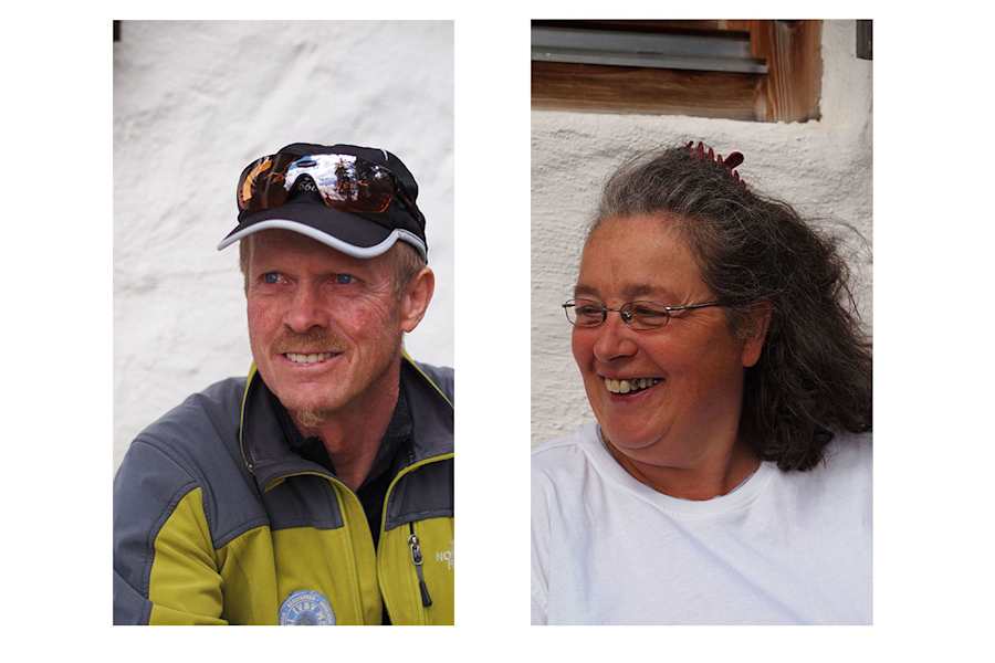 Bergführer Sigi Hatzer und Gabi Obkircher, Wirtin der Stabanthütte in Osttirol