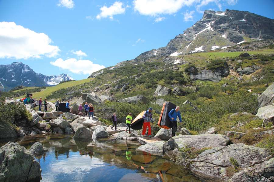Bouldern im Silvapark im Paznaun
