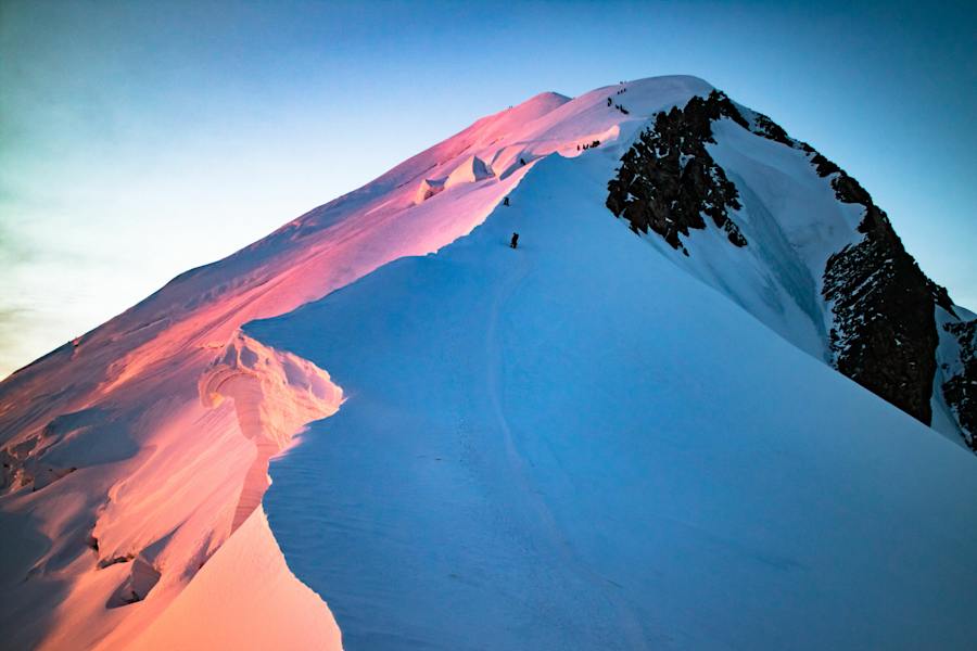 Der finale Grataufschwung vor dem Gipfel