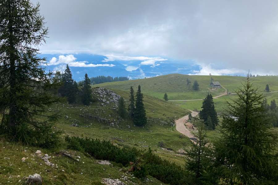 Aussicht Dobratsch bei Nebel